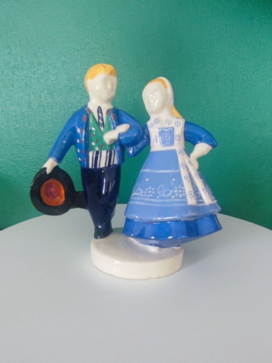 Faïence Henriot Couple de Jeunes Danseurs, R. Micheau-Vernez