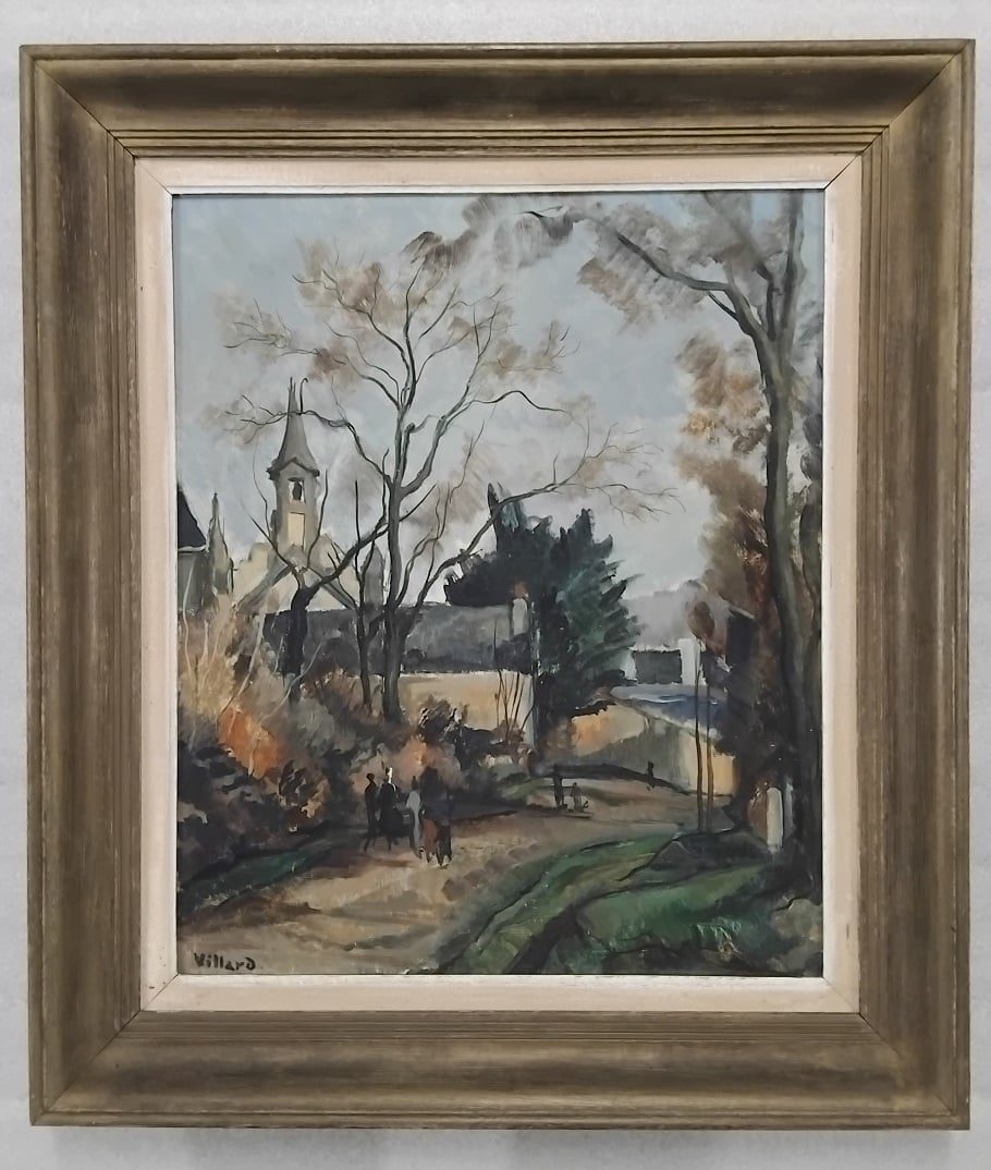 Tableau Huile sur Toile – Robert VILLARD (1897-1977) – Chapelle de la Miséricorde à Quimper